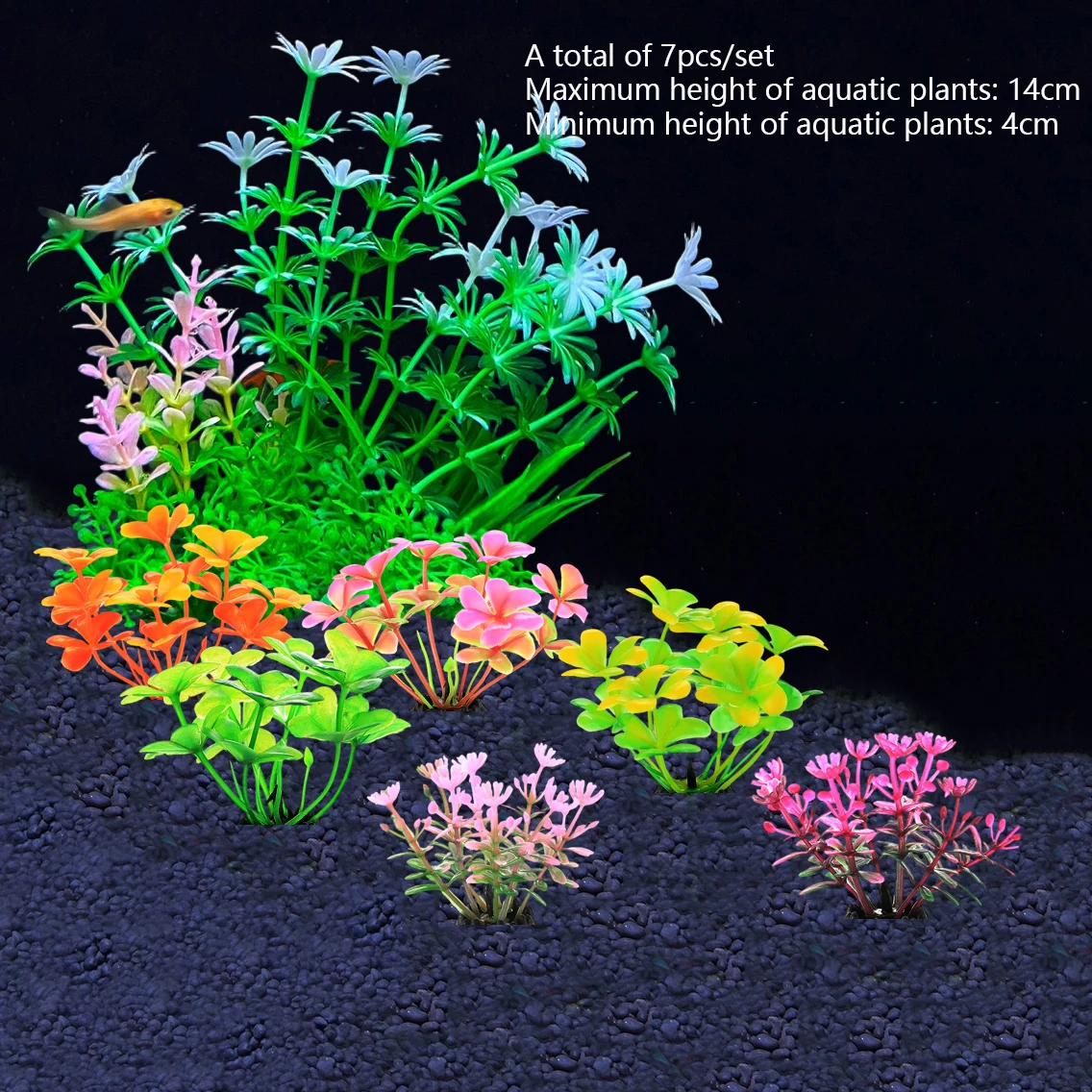 décoration aquarium poisson rouge